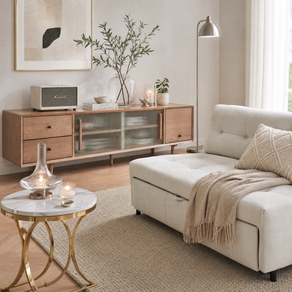 Havn Oak Minimal Consoles & Sideboard